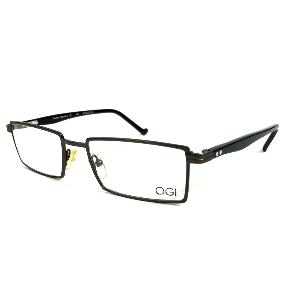 OGI Eyeglasses Frames EVOLUTION 9603/706 Black Gray Rectangle Full Rim 52-19-138